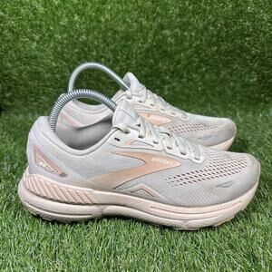 Brooks Adrenaline GTS 23 Womens Size 8.5 B Beige Athletic Running Shoes Sneakers